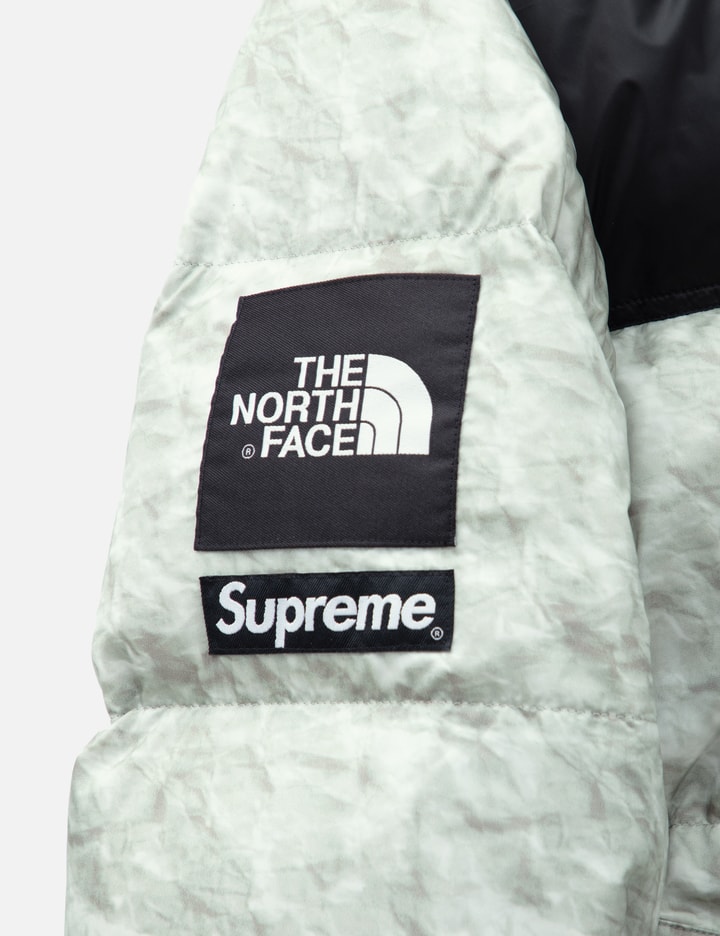 Supreme The North Face Paper Print Nuptse Jacket In Multi