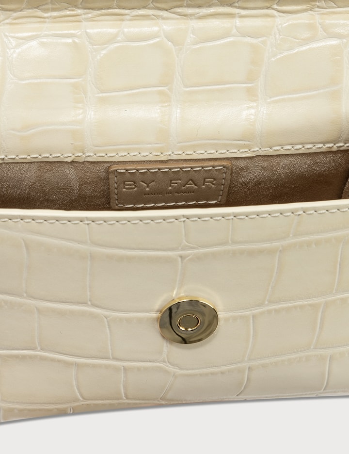Mini Cream Croco Embossed Leather Bag Placeholder Image