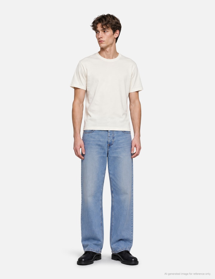 Ami Blue Baggy-Fit Cotton Jeans