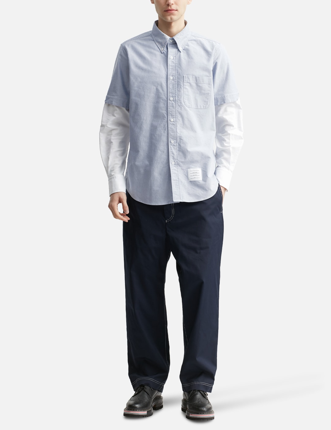 Oxford Stacked Sleeve Shirt view 15