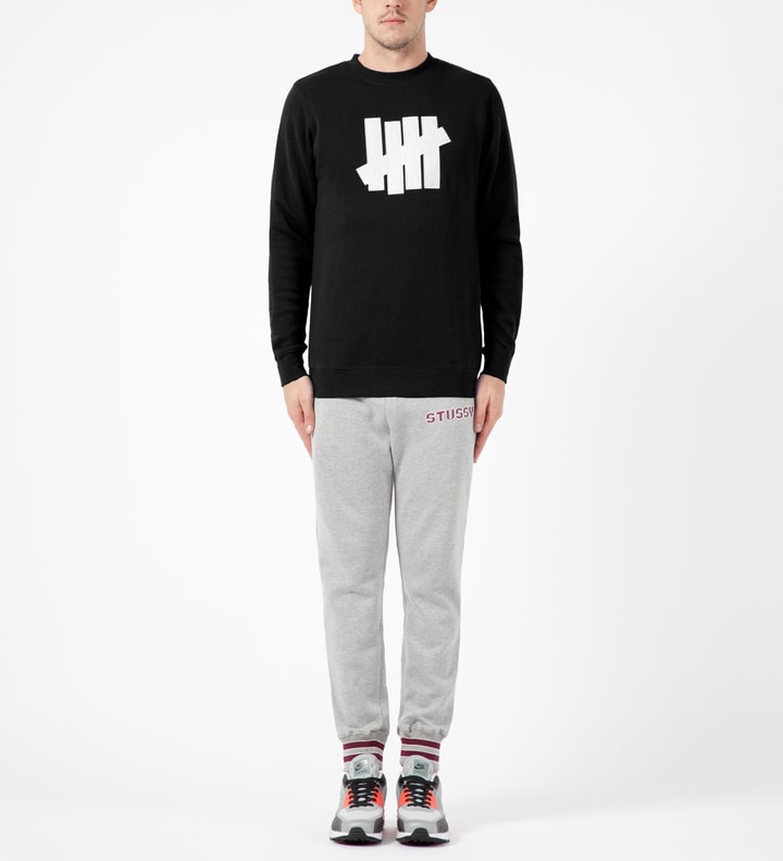 Undefeated Black 5 Strike Crewneck Sweater