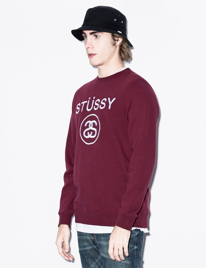 Maroon Stussy Link Emb. Crewneck Sweater Placeholder Image