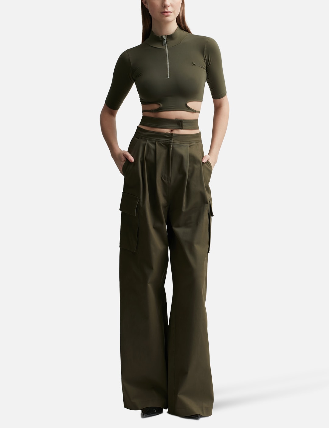 SCULPTING JERSEY CUT-OUT TOP view 16