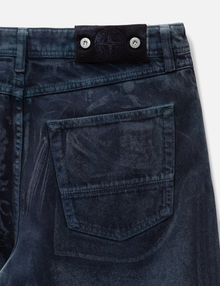 Stone Island Hand Sprayed Reflective Straight Denim Jeans