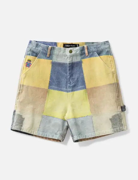 KidSuper Checkered Painted Printed Short