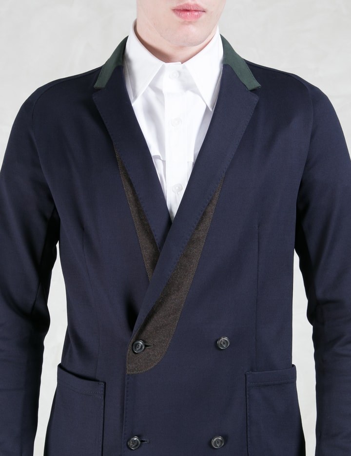 Double Breasted Contrast Collar Blazer Placeholder Image