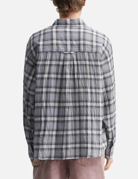 Seersucker Ombre Checkered Shirt view 12