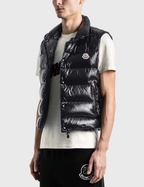 Tibb Down Gilet Moncler Gilet Black Mens MONCLER Tib Black Quilted