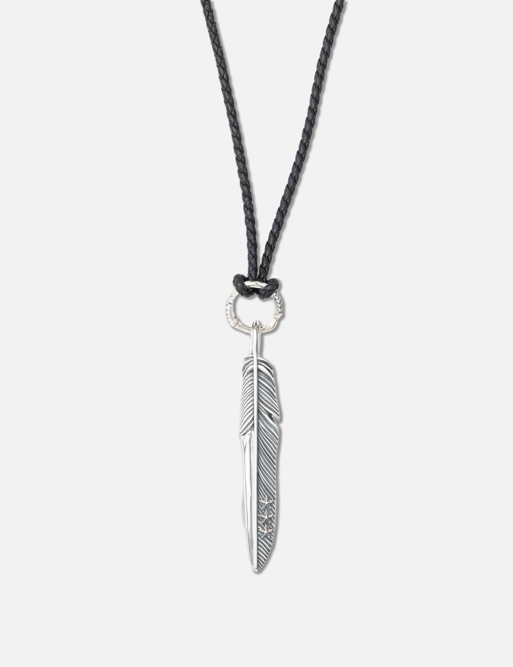 CS Navajo Triple Stars On The First Arrow Feather Pendant With Arrow Spring view 10