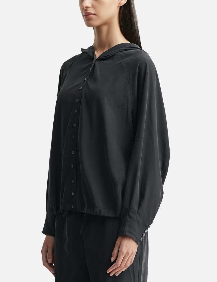 Washed Hooded Button-up Shirt Placeholder Image