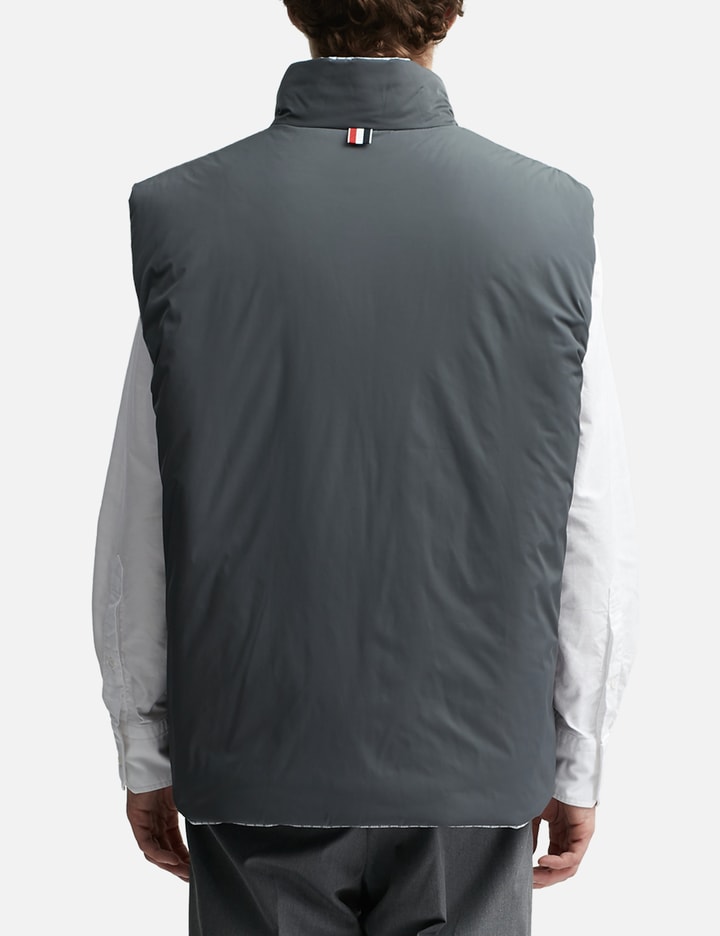 Shop Thom Browne 4-bar Reversible Vest In Blue