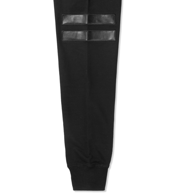 Black Leather Trim Fleece Sweater Placeholder Image