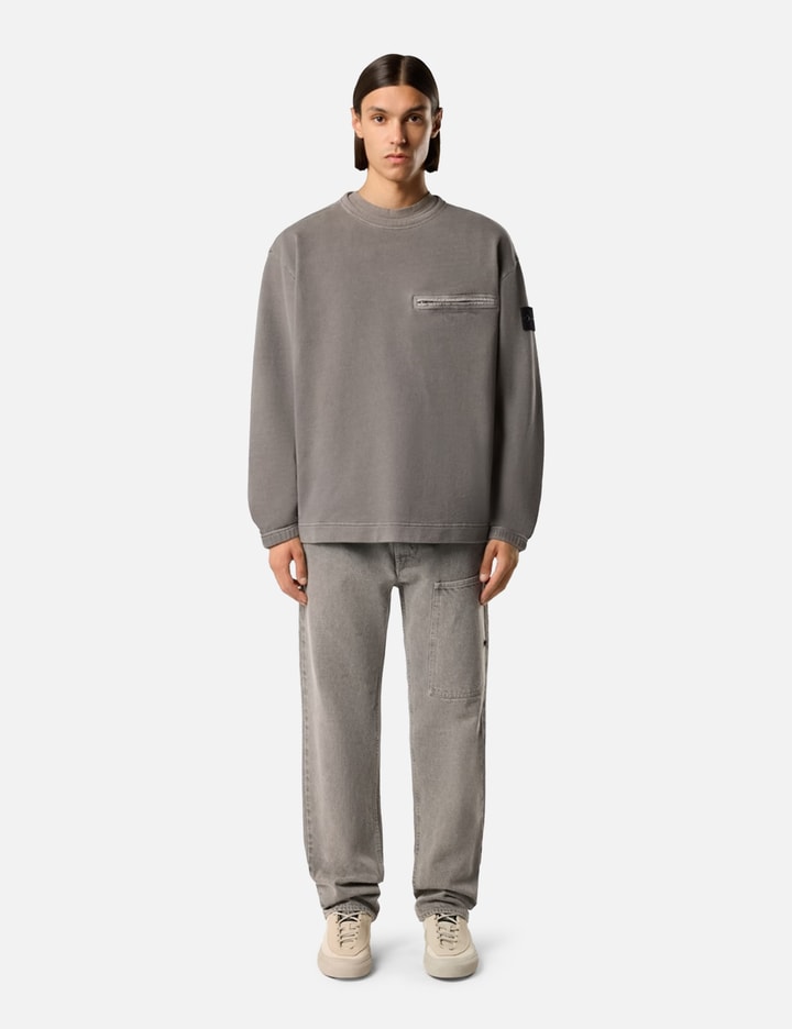 Stone Island Mineral Dyed Cotton Fleece Oversized-Fit Crewneck Sweatshirt