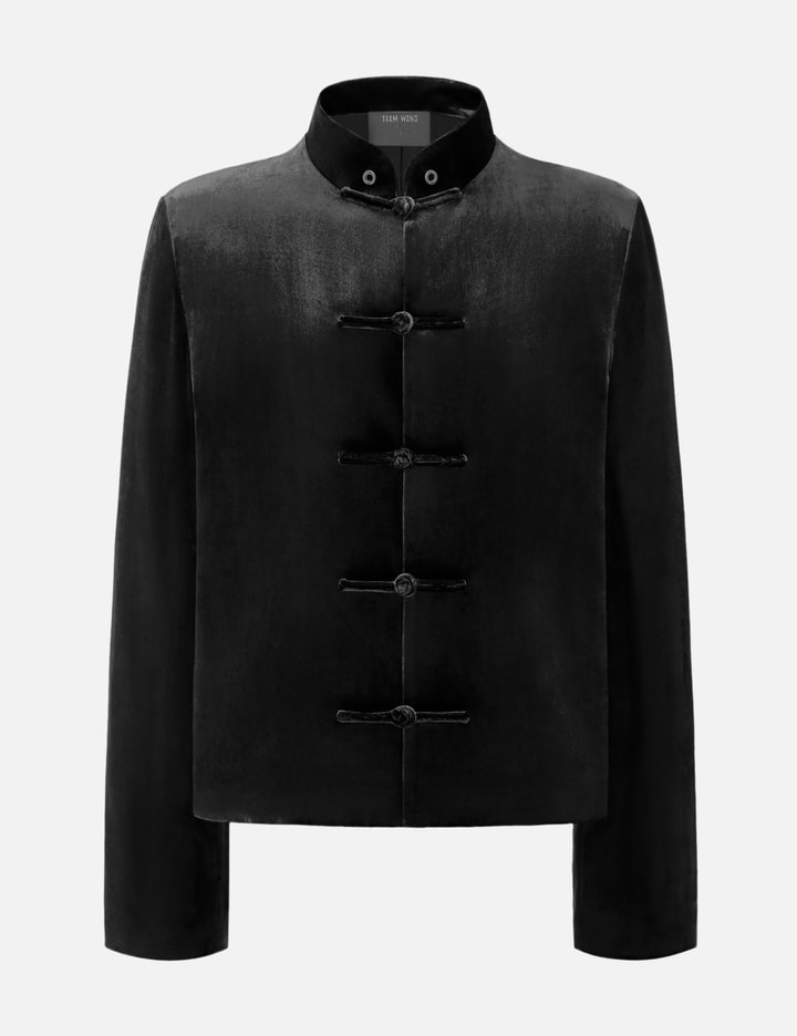 TEAM WANG design Reset Velvet Stand-Collar Jacket