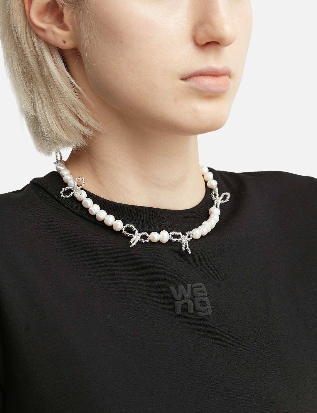 Multi Pearl Bow Necklace view 8