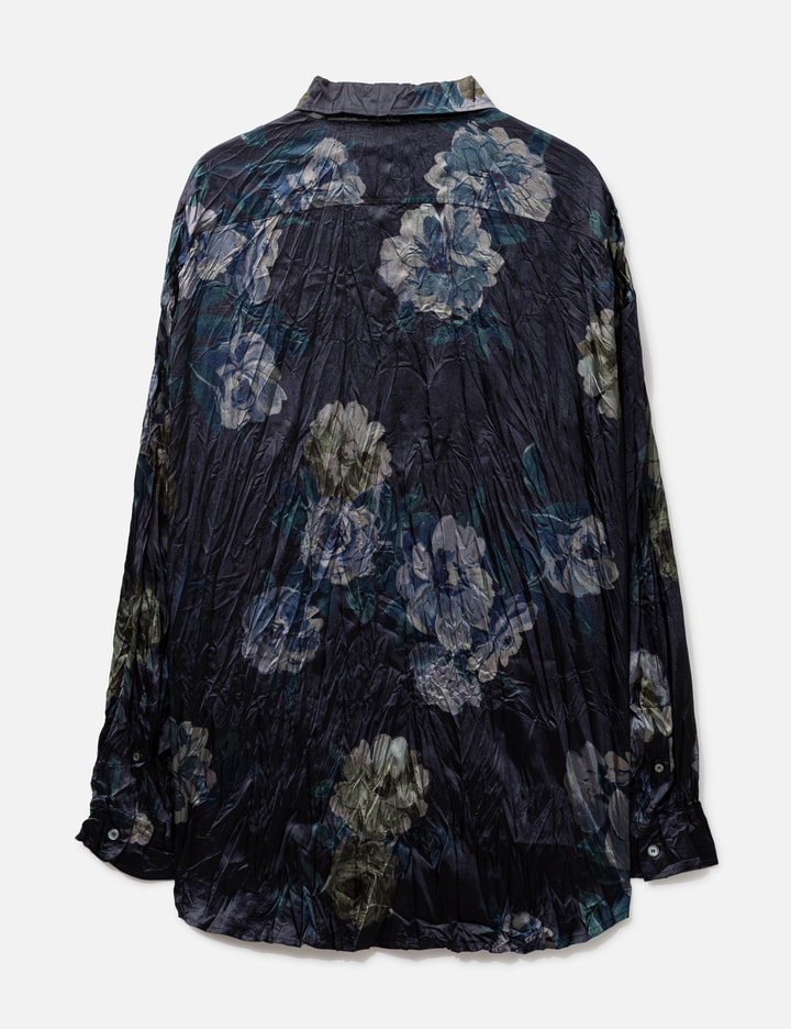 Acne Studios Setar Oversized Floral Print Crinkled-Satin Shirt