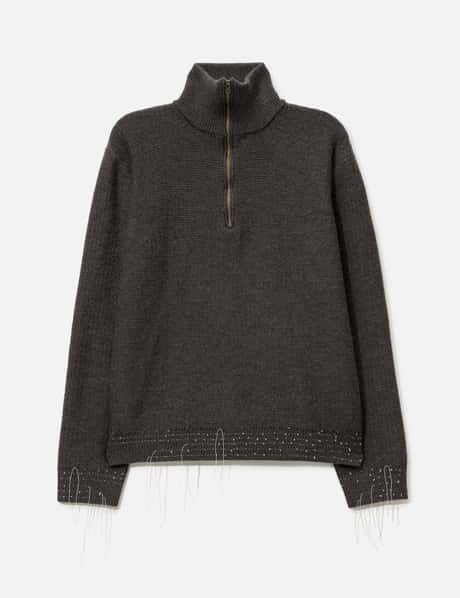 Wool Quarter-Zip Sweater view 6