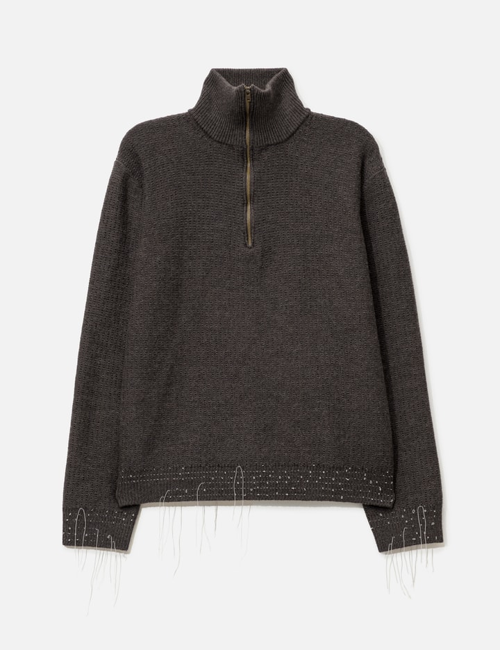 Maison Margiela Wool Quarter-Zip Sweater