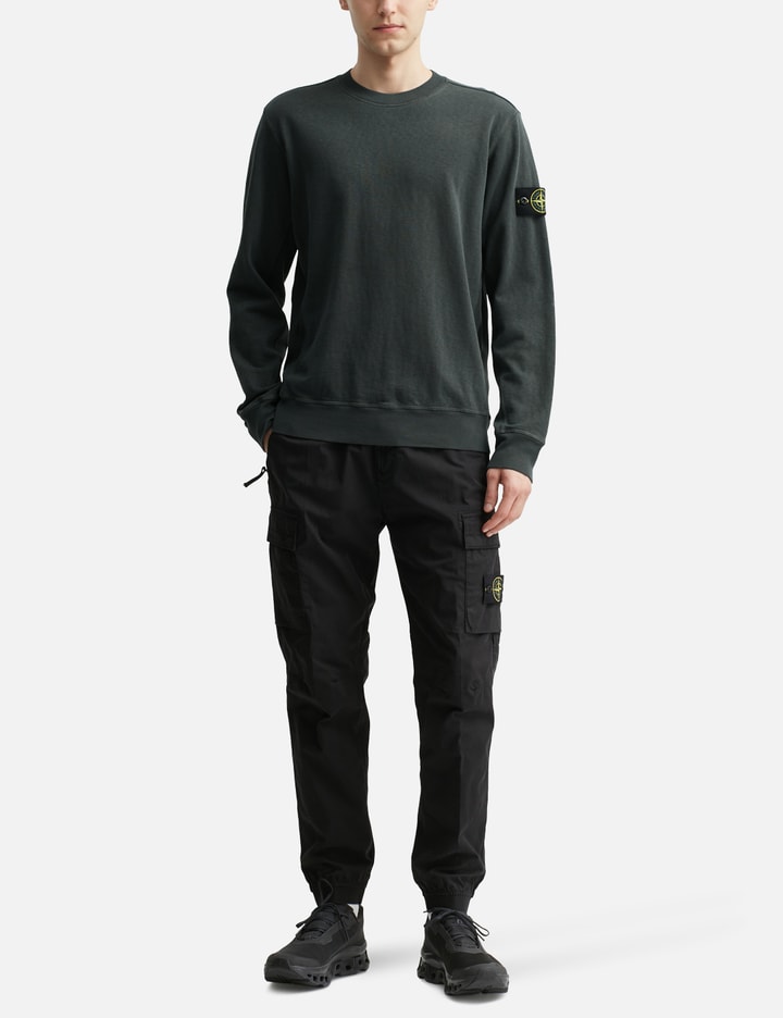 Stone Island Classic Crew Neck Sweater With Logo Patch Accents