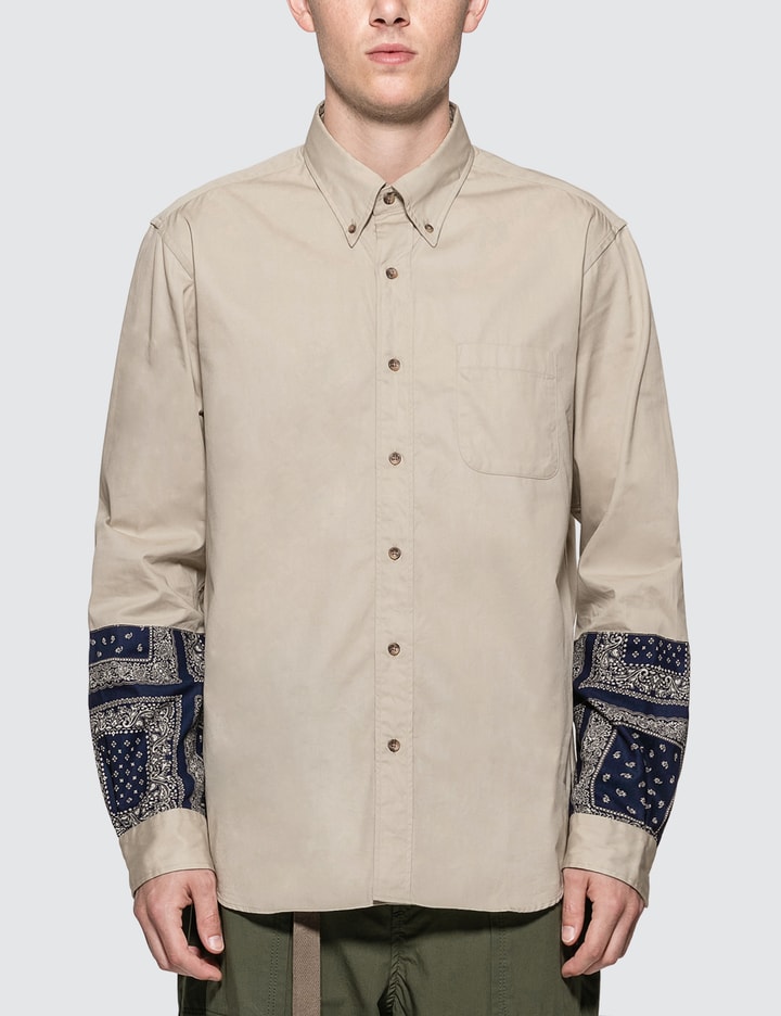 SOPHNET. - Bandana Panel Sleeve BD Shirt | HBX - Globally Curated 