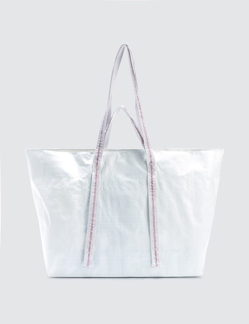 新作 新品未使用 19aw off-white commercial tote bag コマーシャル トートバッグ シルバー silver バッグ オフホワイト 銀 トート Off-White™ - New Commercial Tote | HBX
