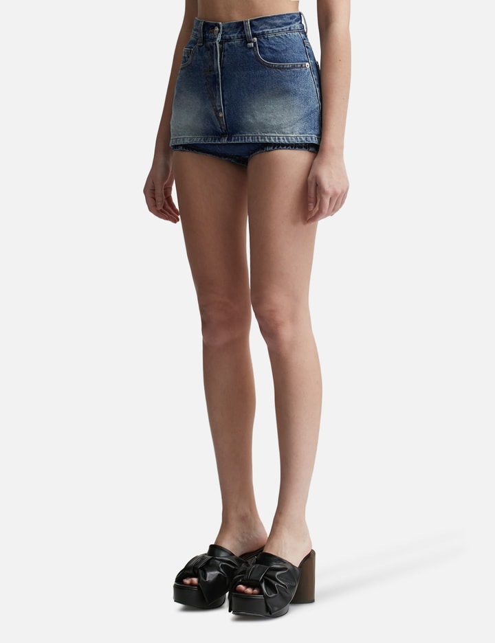 Micro Denim Mini Skort Placeholder Image