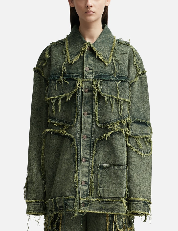 Maxi Destroyed Denim Jacket Placeholder Image