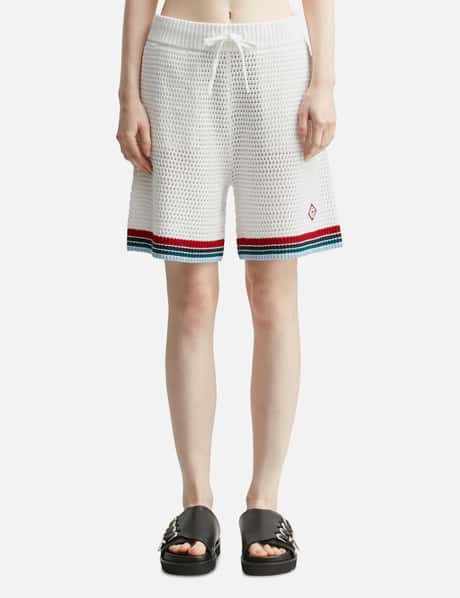 Casablanca Sporty Crochet Shorts