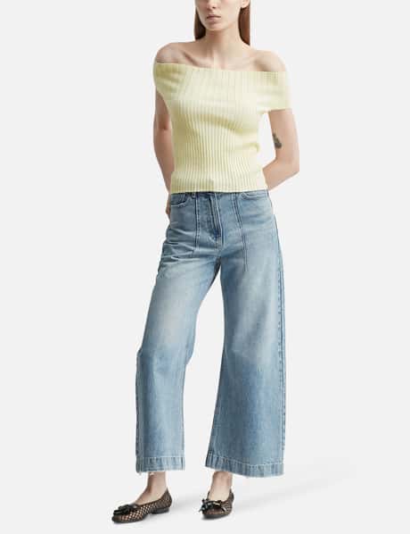 Off Shoulder Rib Top view 14
