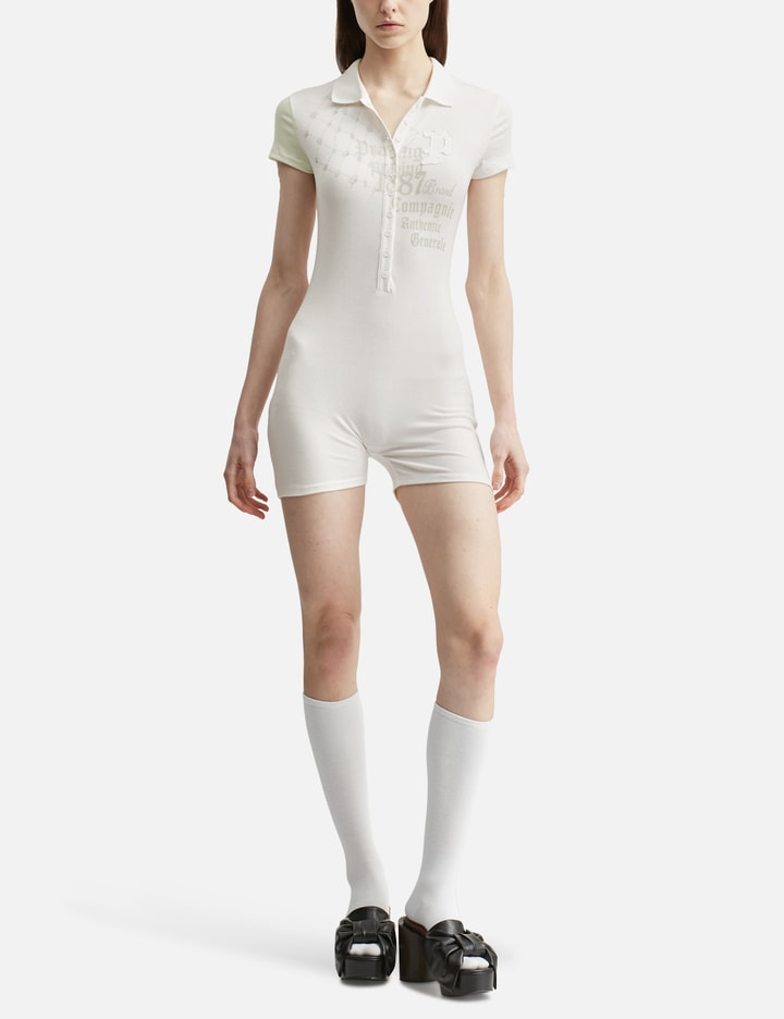 Praying Champagne Romper In White