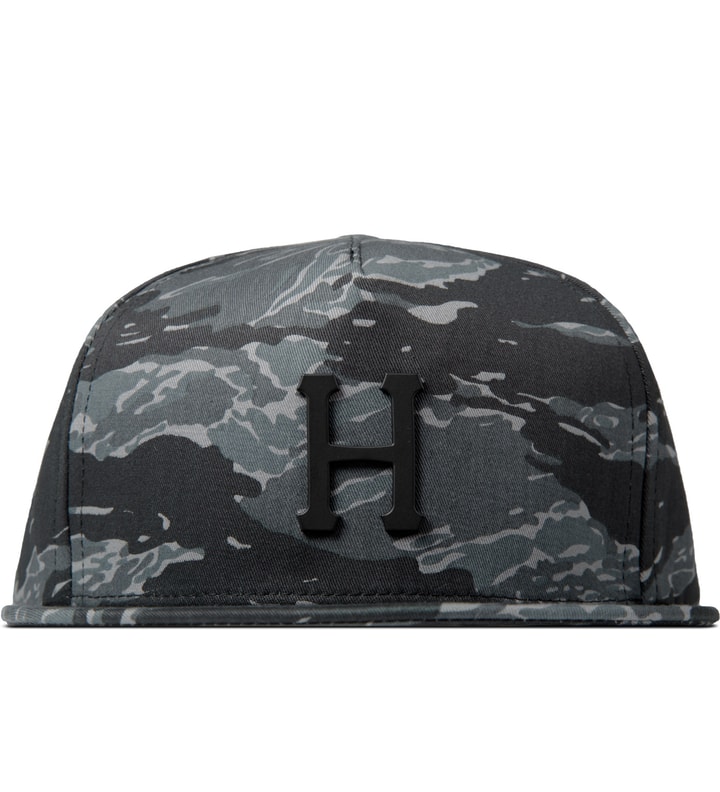 Black Tiger Camo Metal H Snapback Cap Placeholder Image