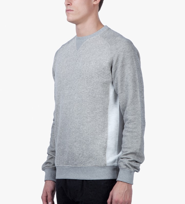 Light Heather Gray Contrast Panel Sweater Placeholder Image