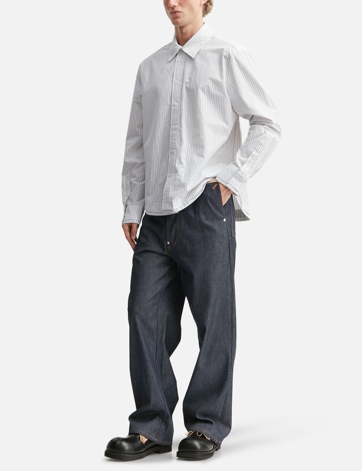 Double-Hem Pinstripe Shirt view 5