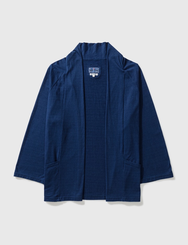 Blue Blue Japan Indigo Soft Jersey Cardigan In Blue