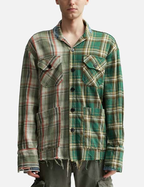GREG LAUREN - Shawl Collar Boxy Shirt | HBX - ハイプビースト  
