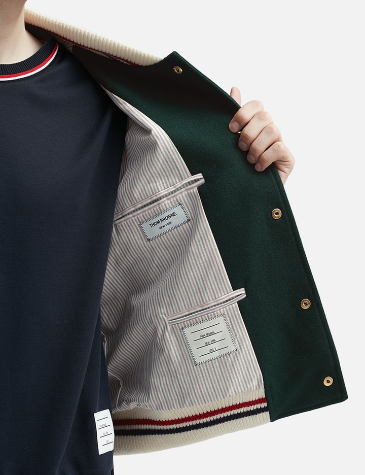 스냅 프론트 니트 블루종 재킷 Placeholder Image