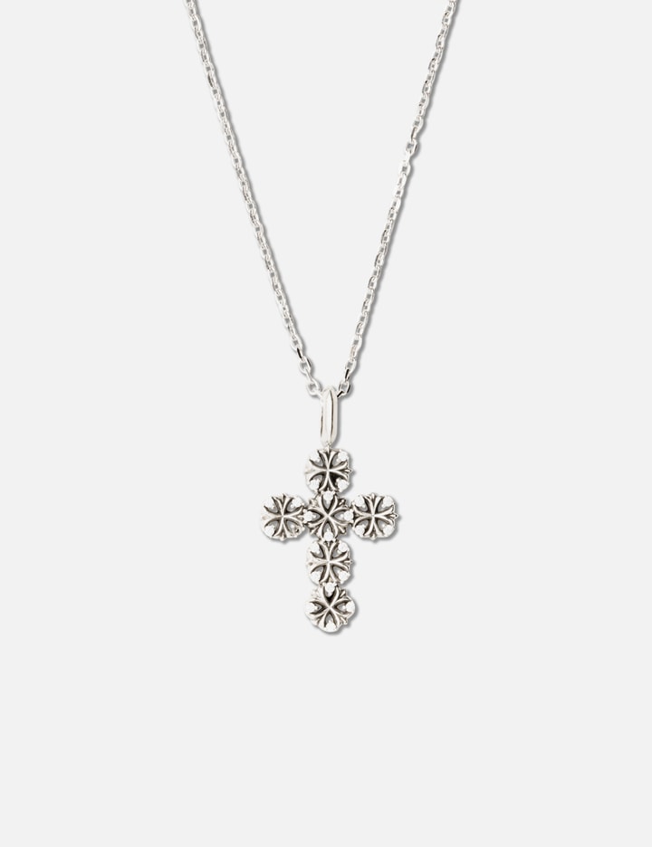 Midnightfactory Maltese-cross Quadruplets Cross Pendant Necklace