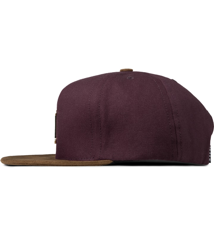 Burgundy Gold Metal H Strapback Cap Placeholder Image