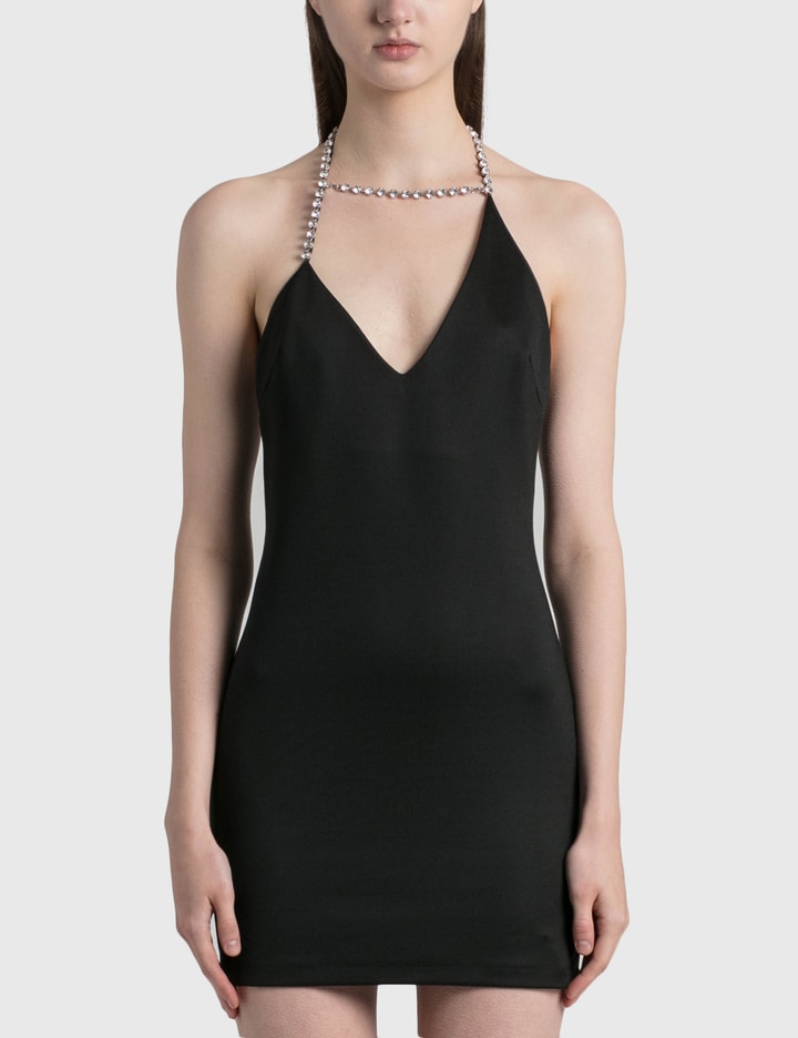 Area - Asymmetrical Crystal Halter Mini Dress | HBX Area - Asymmetrical Crystal Halter Mini Dress | HBX