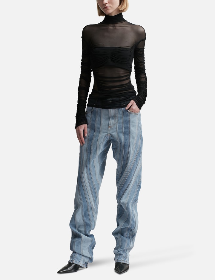Ruched Mesh Top Placeholder Image
