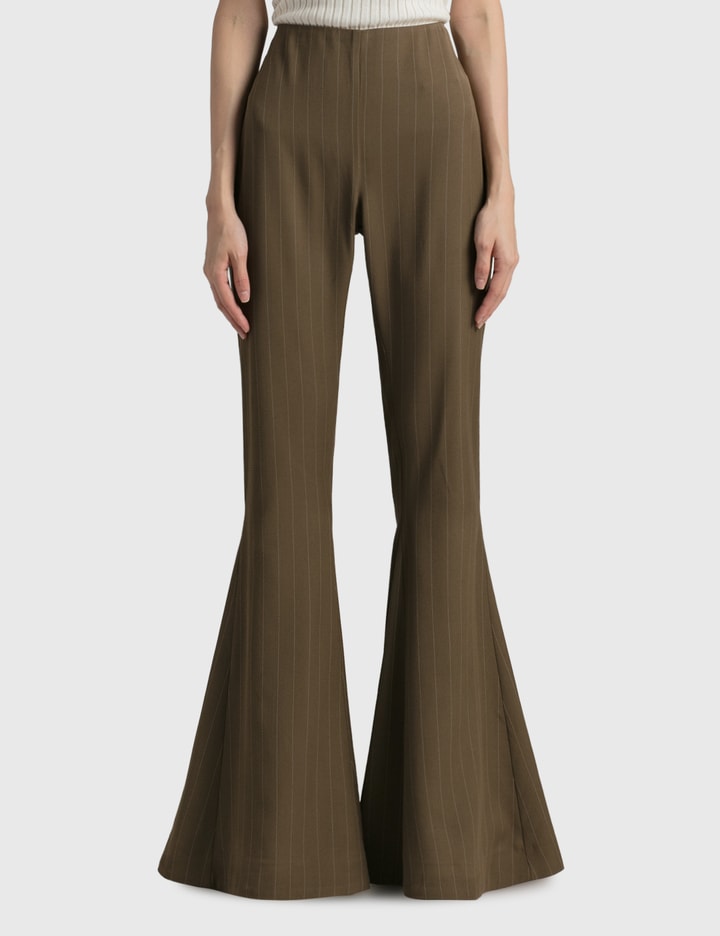 Flared Striped Trousers Placeholder Image