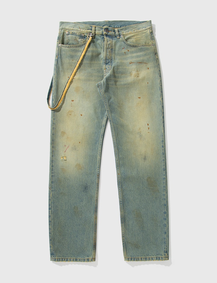 Distressed Jeans with Strap Pouch Placeholder Image