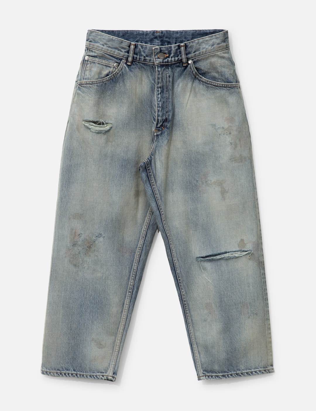 ANCELLM - Aging Selvedge Tapered 5P Denim Pants | HBX - Globally 