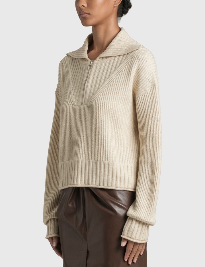 Jia Wool Cashmere Blend Cropped Polo Placeholder Image