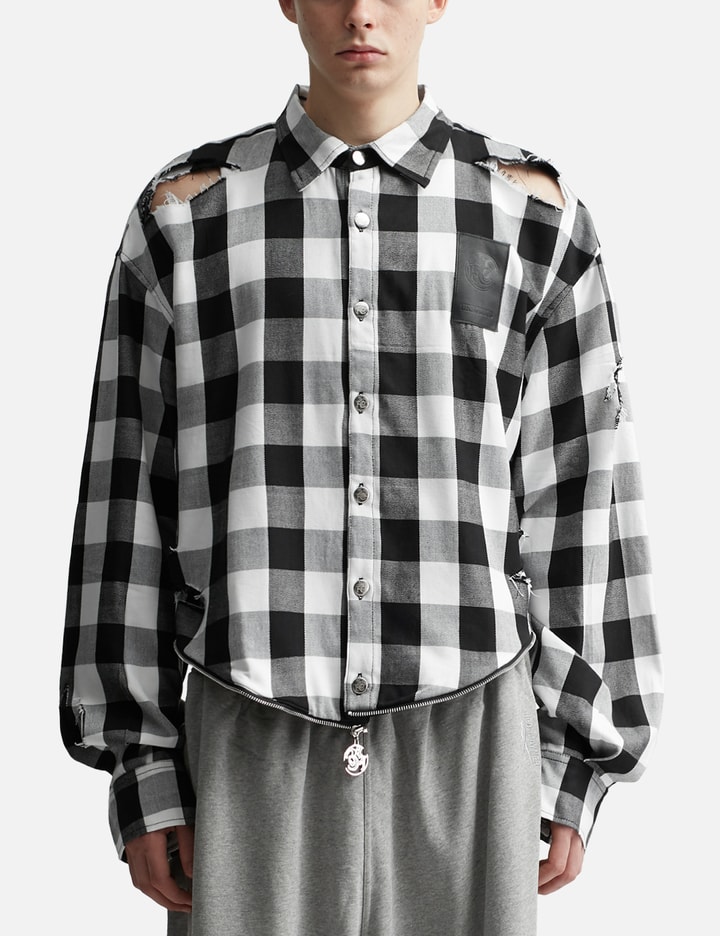 REVERSIBLE DESTROYED FLANNEL SHIRT Placeholder Image