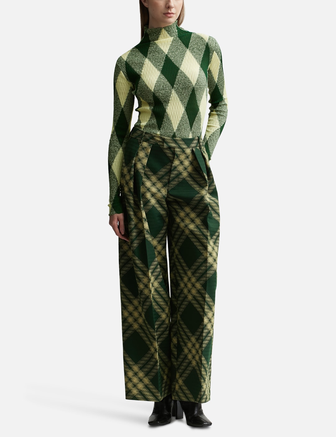 Argyle Cotton Silk Sweater view 12