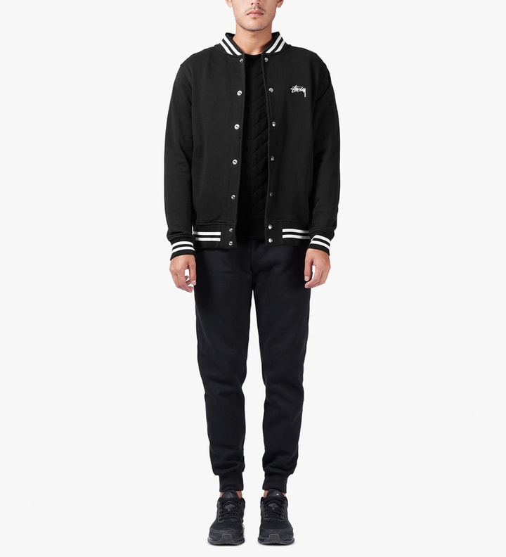 Stüssy Black Fleece Varsity Jacket