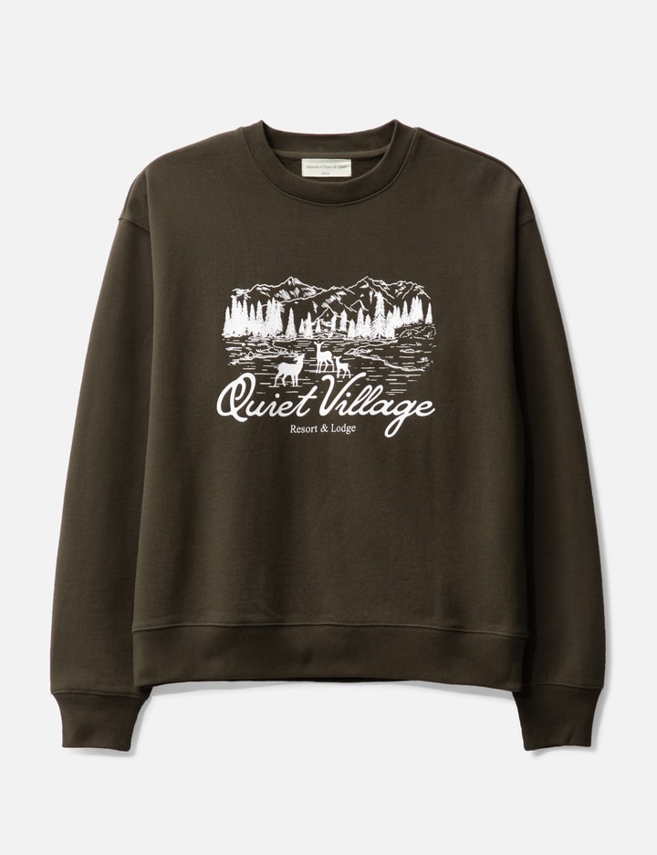 Museum Of Peace & Quiet Quiet Village Crewneck Sweatshirt In Brown