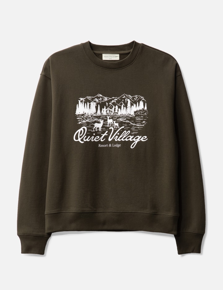 Museum Of Peace &amp; Quiet Quiet Village Crewneck Sweatshirt In Brown