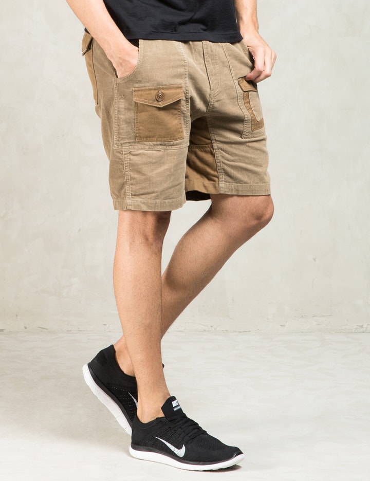 Beige Hemp Corduroy Bush Shorts Placeholder Image